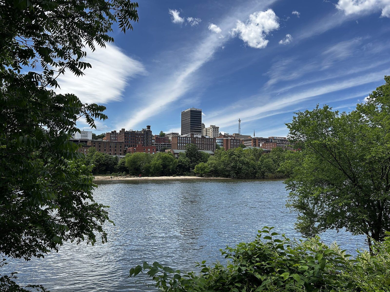 Downtown Lynchburg viewed across the James River
